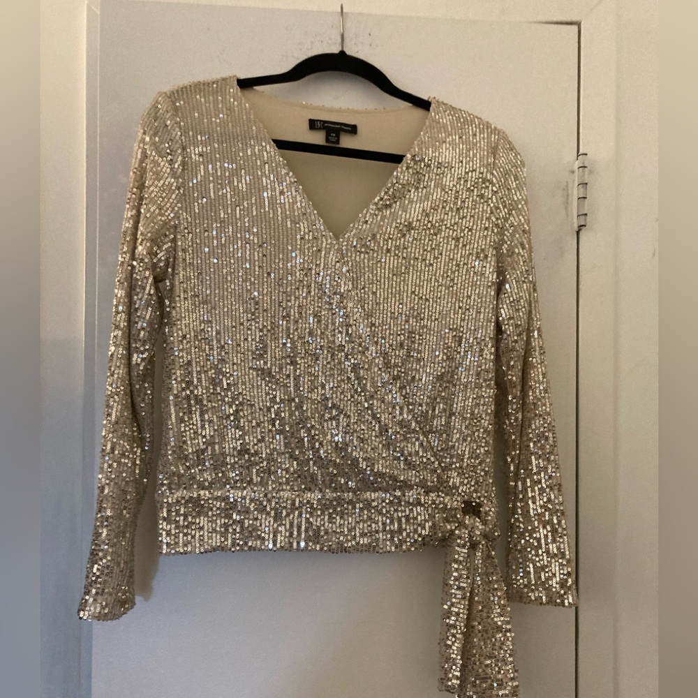 Dressy Gold Sequin Top PM INC